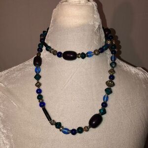 20 Inch Artsy Wrap Necklace With Large Bea…